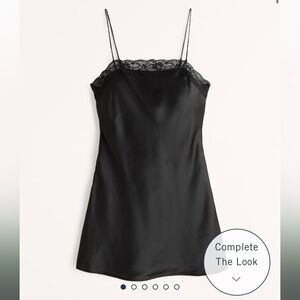 Abercrombie & Fitch Black Lace Trim Mini Dress